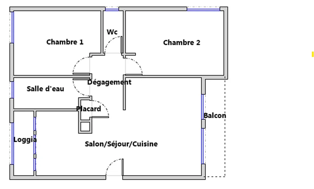 Plaan - Bright T3 Apartment with Balcony in Nîmes