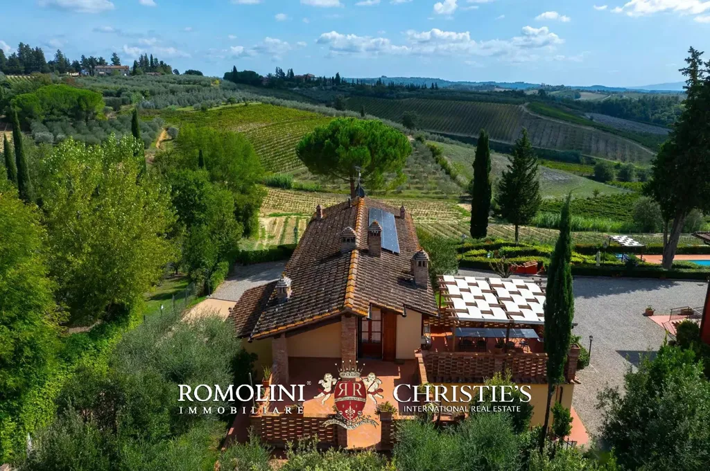 Vue aérienne - Villa with Pool and Vineyard in Certaldo, Tuscany