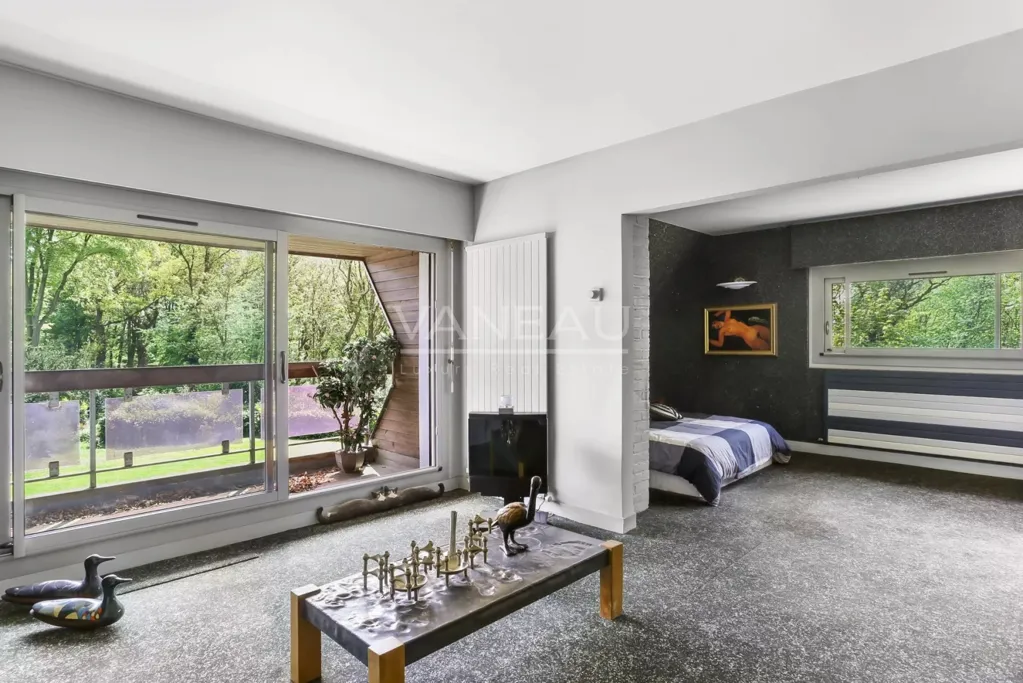 Chambres - Maison d'architecte avec toitures asymétriques à Nointot