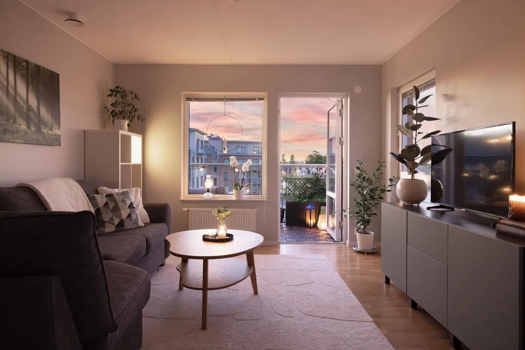 Séjour - Apartment with Balcony in Klagshamn, Malmö