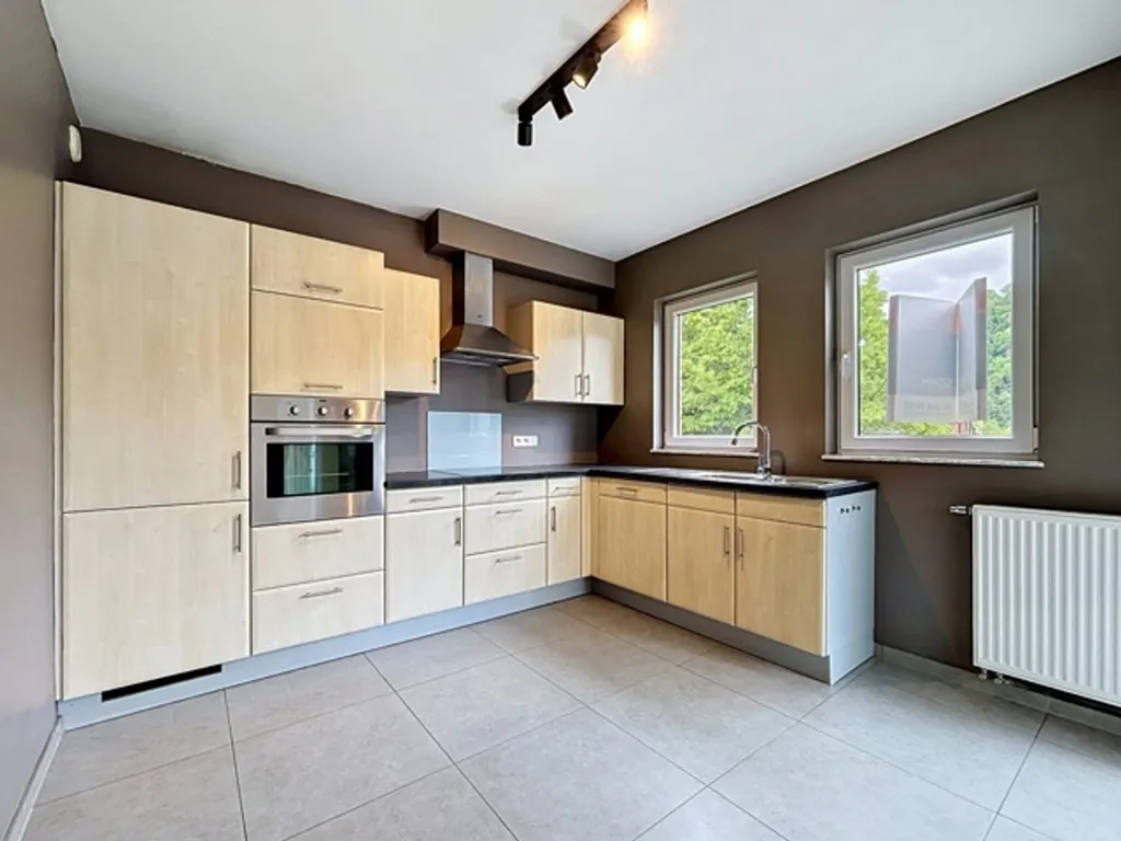 Kitchen - Spacious Apartment with Terrace in Chaudfontaine