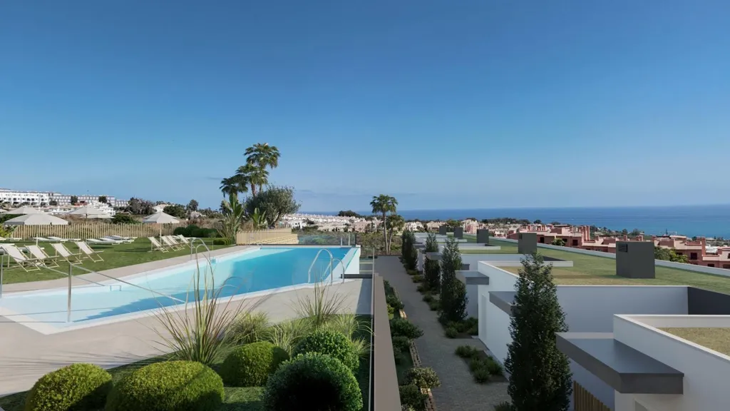 Piscine - Terraced Chalet with Pool in Manilva