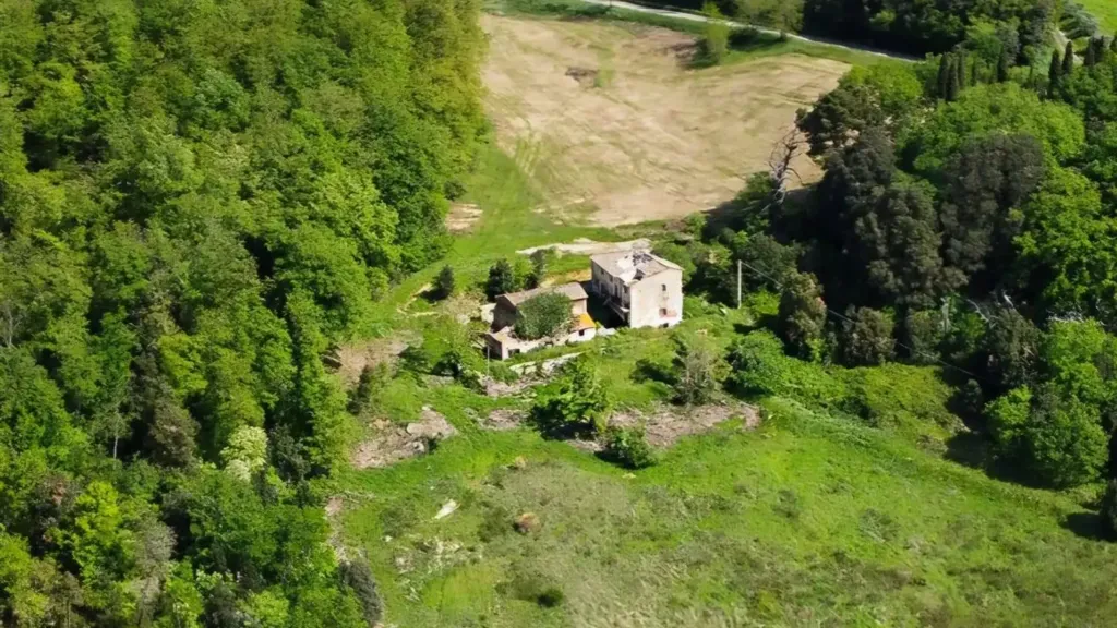 Vista aerea - Rustic Casale with Views near Gambassi Terme