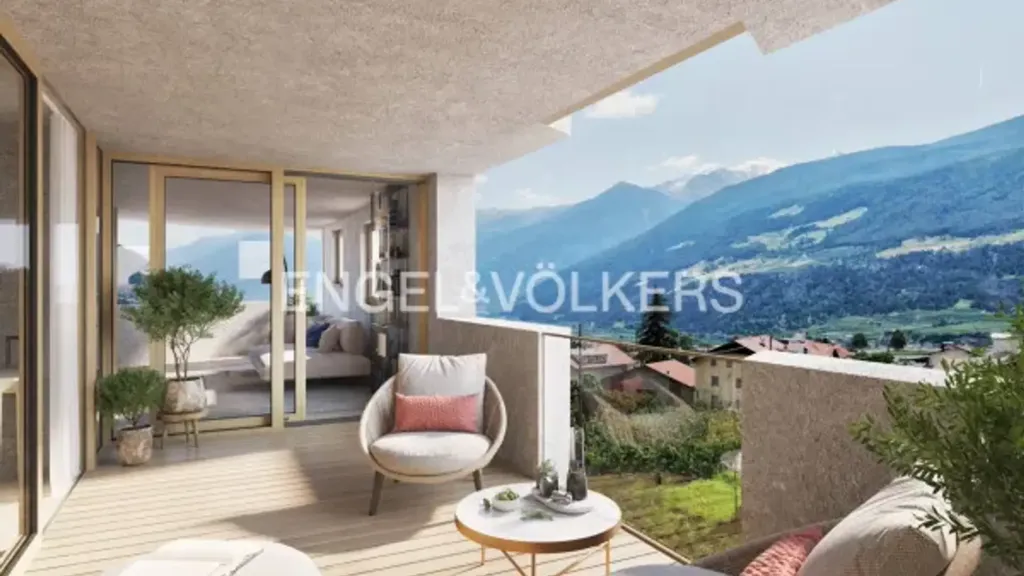 Balcony - Sustainable Apartment with Panoramic View in Silandro