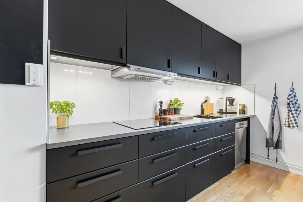 Köök - Apartment with Panoramic Views in Jönköping