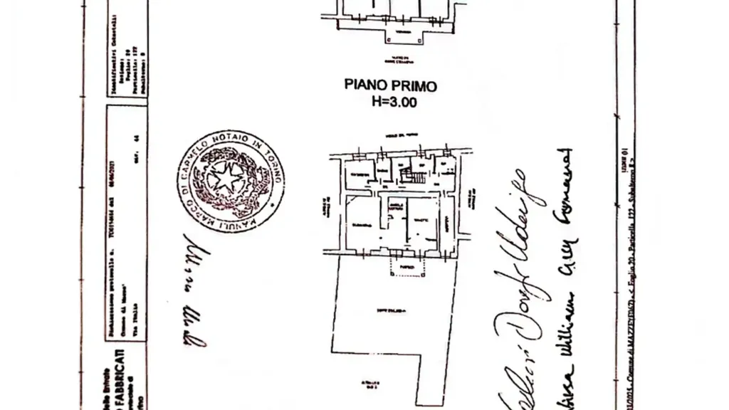 Floor Plan - Semi-detached House with Terrace in Mazzè