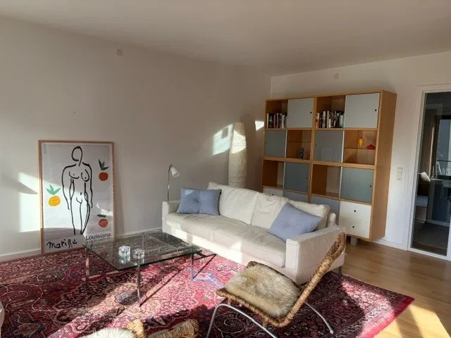 Living Room - Furnished Flat with Balcony in Copenhagen K