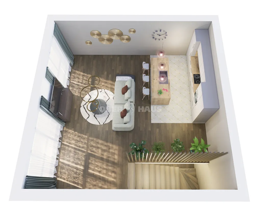 Plan - Duplex Apartment with River View in Ariogala