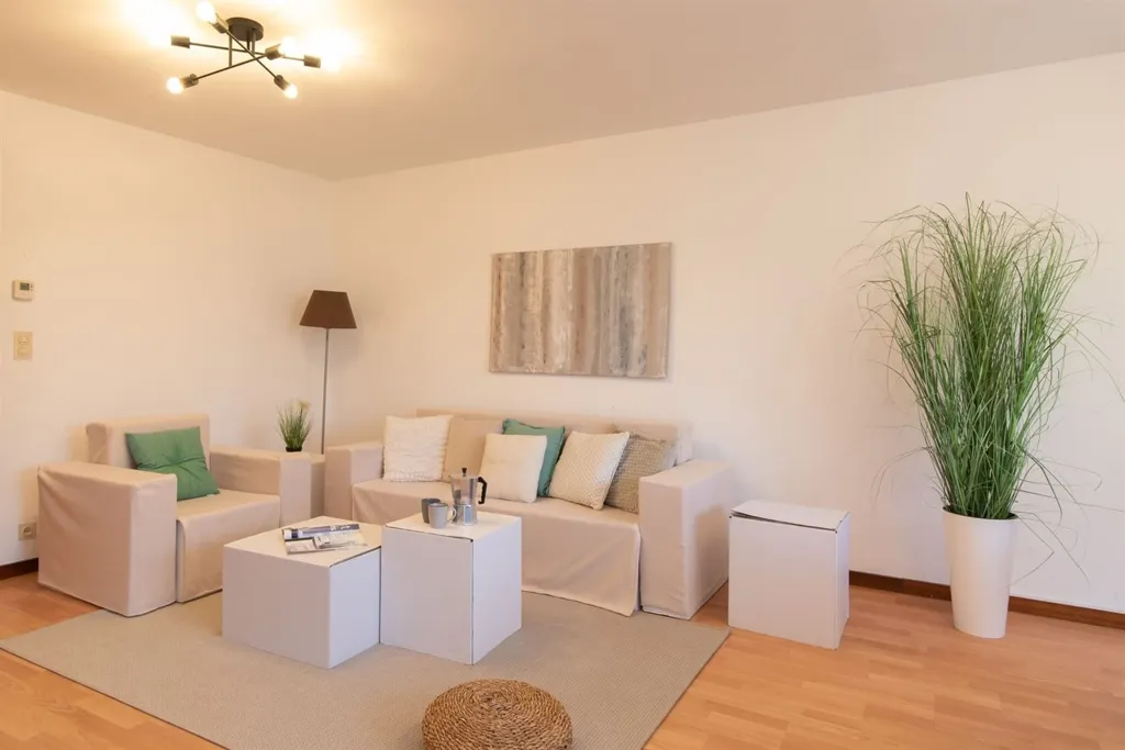 Séjour - Appartement avec vue verdoyante à Bruges