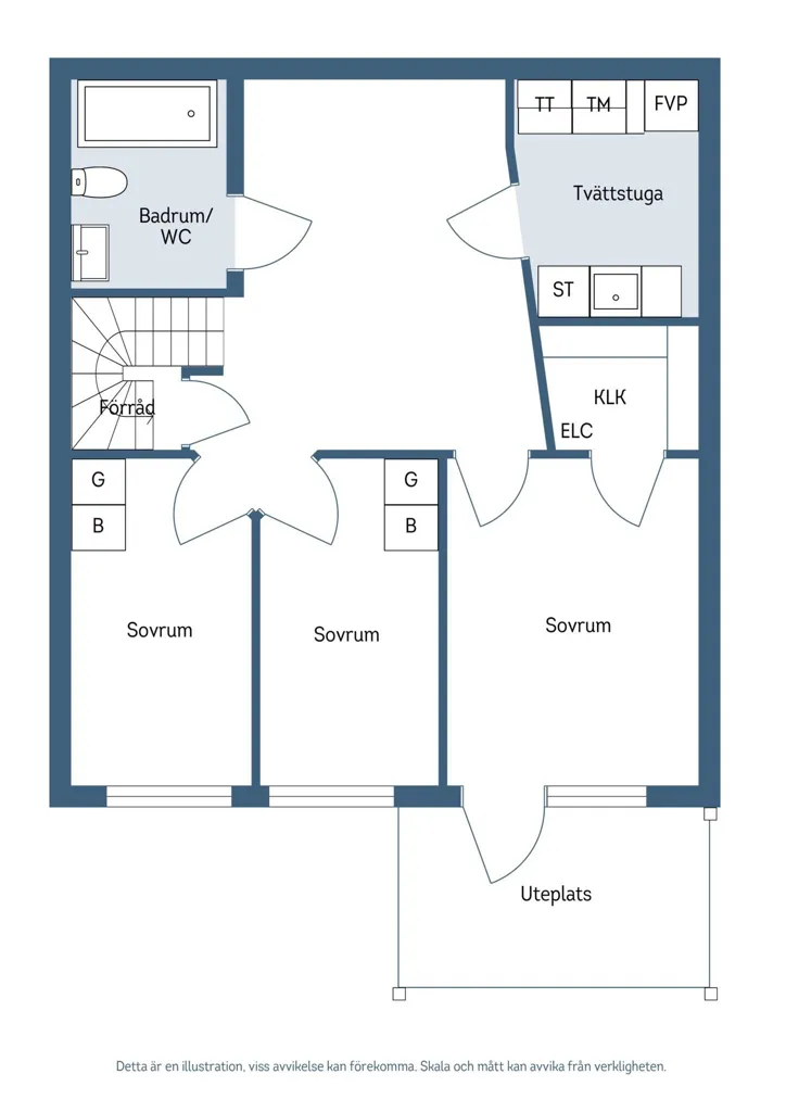 Plan - Co-op Apartment with Balcony in Billingstad