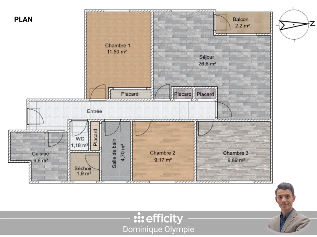 Plaan - T5 Apartment with Balcony in St Brieuc