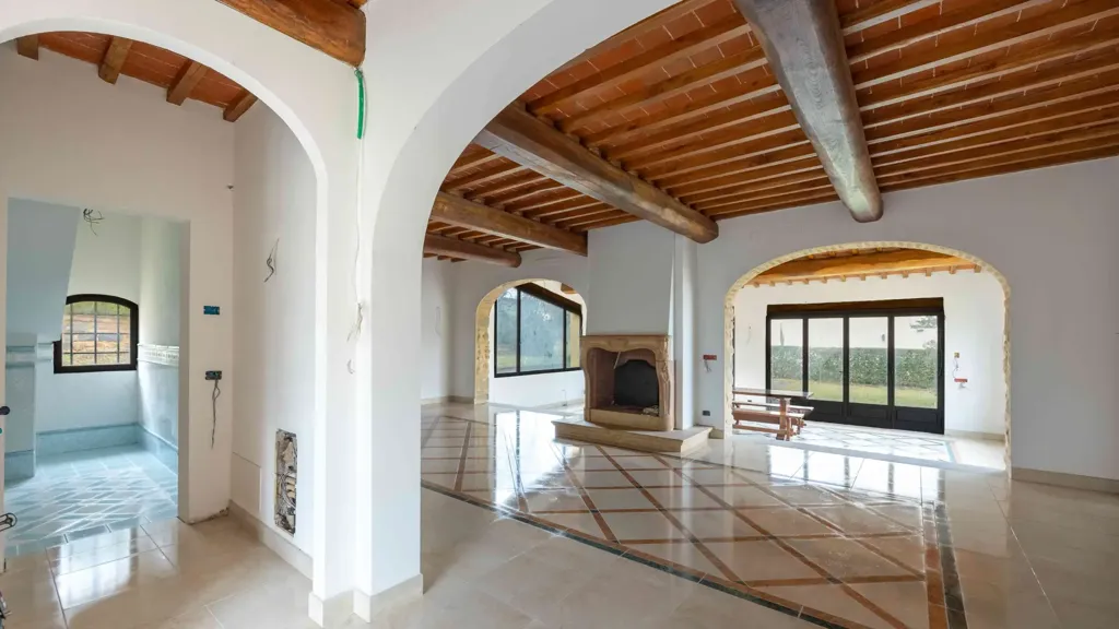 Living Room - Rustic Complex with Garden in Montespertoli