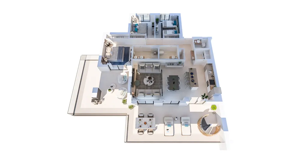 Plaan - Apartment with Pool and Sea View in Costa del Sol