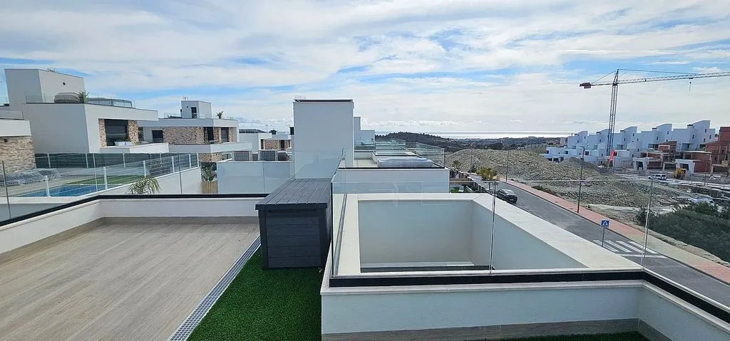 Terrasse - Semi-Detached House with Pool in Finestrat