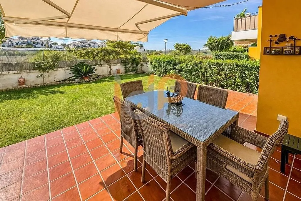 Terrace - Semi-detached House with Pool in Las Salinas