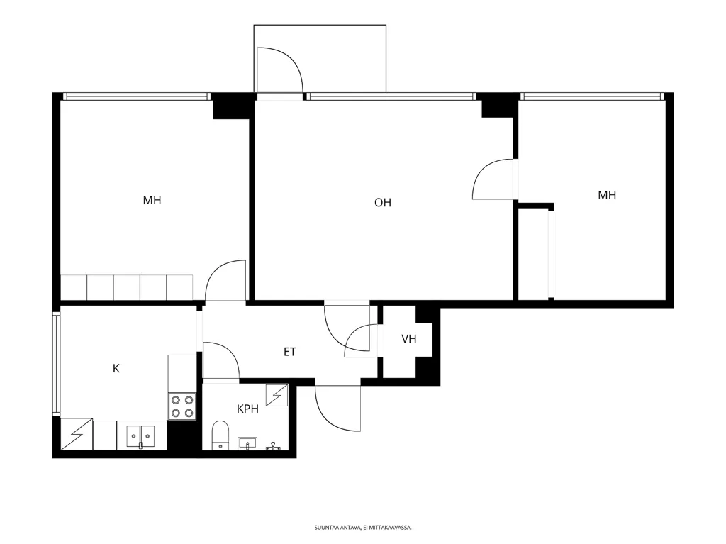 Plan - Apartment with Balcony in Kaivoksela, Vantaa