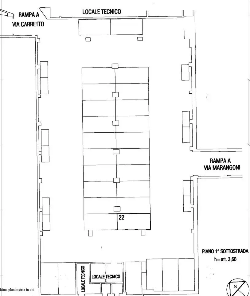 Plan - Apartment with Balconies in Central Milan