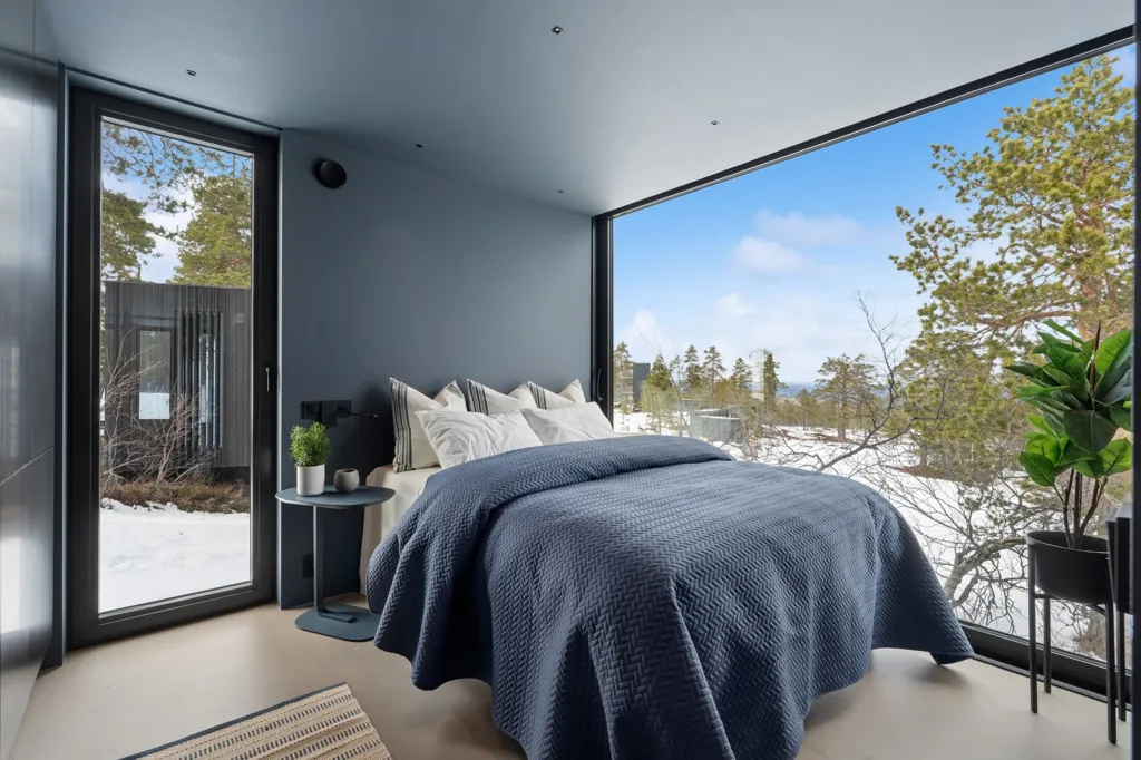Chambres - Architect-Designed Cabin with Ski Access in Omgi Blefjell