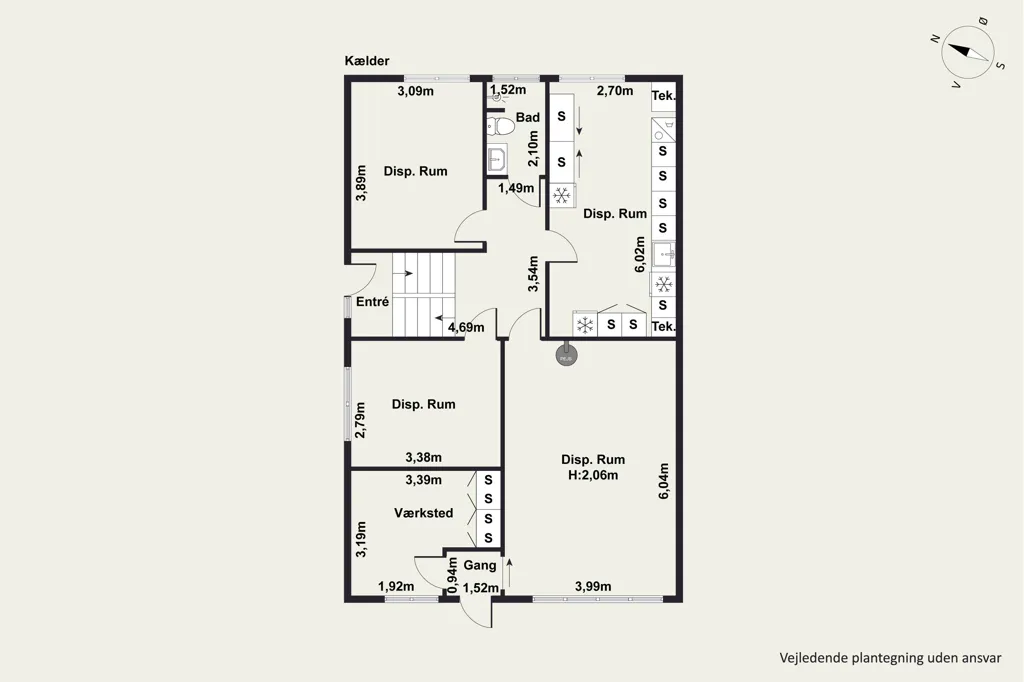 Planimetria - Modernised Villa with Garden in Virum