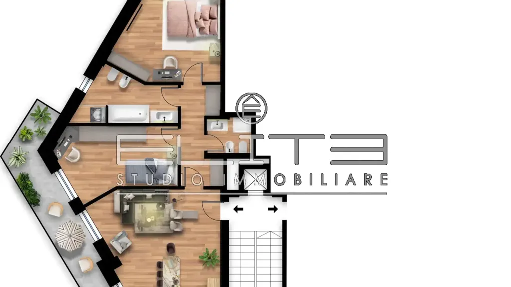 Plan - Modern Apartment with Balcony in Ancona