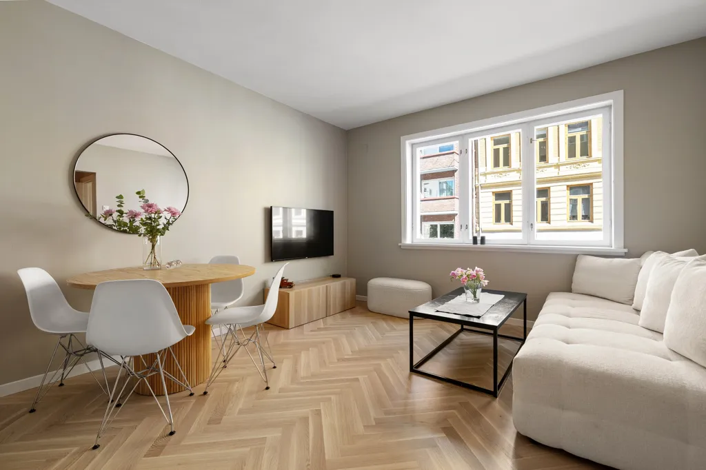 Soggiorno - 3-Bedroom Apartment with Balcony in Grünerløkka