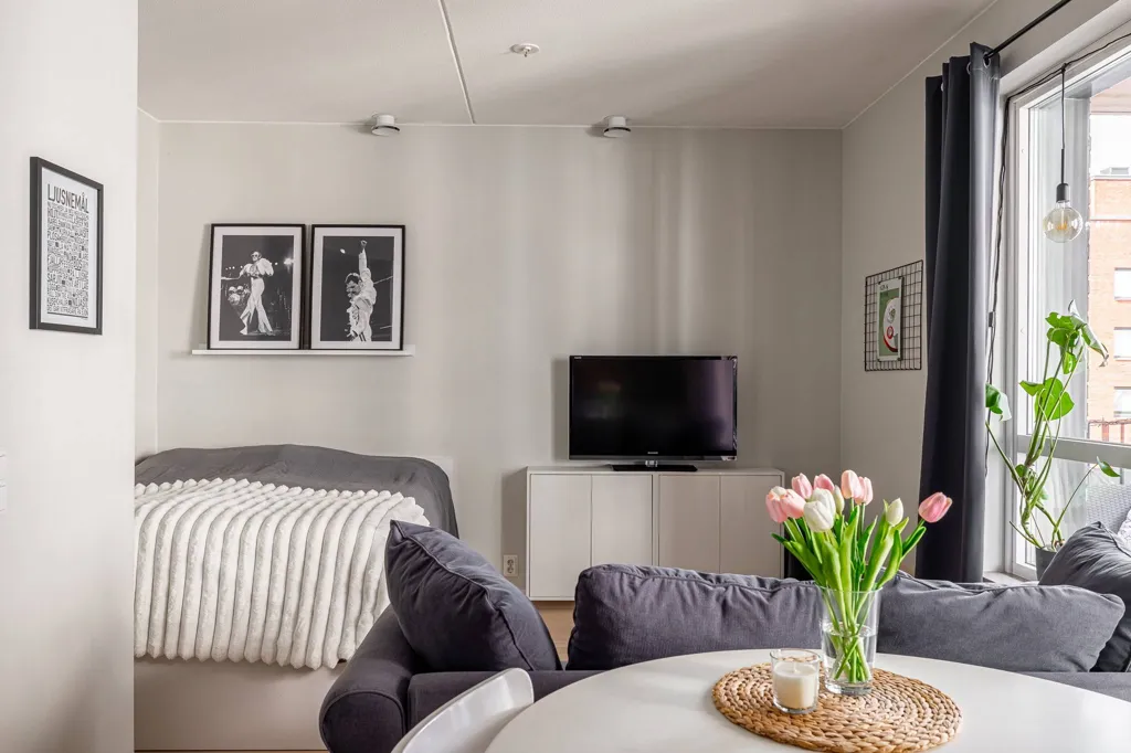 Séjour - Modern Flat with Balcony in Eskilstuna