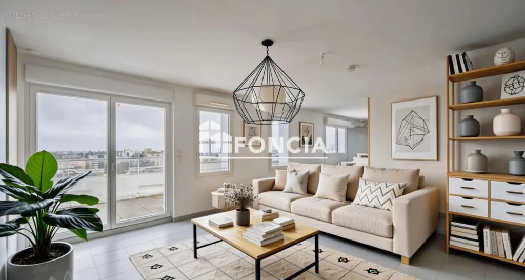 Séjour - Appartement T4 avec Grand Balcon-Terrasse à Malakoff