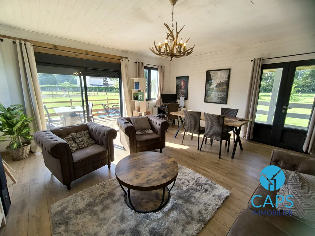 Living Room - Timber Frame House with Sea Proximity in Saint-Blimont