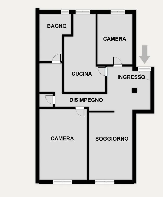 Floor Plan - Luxury Apartment in Historic Milan Centre