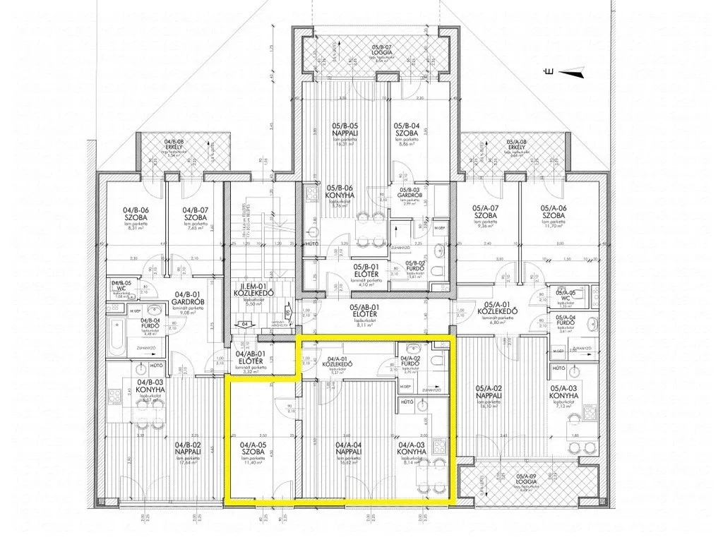 Planimetria - Newly Built Apartment with Panoramic View in Szeged