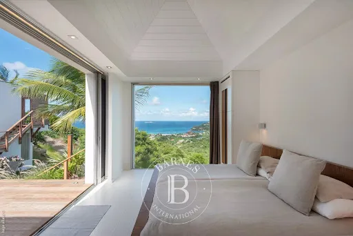 Chambres - Villa de Luxe avec Vue Mer à Saint-Barthélemy
