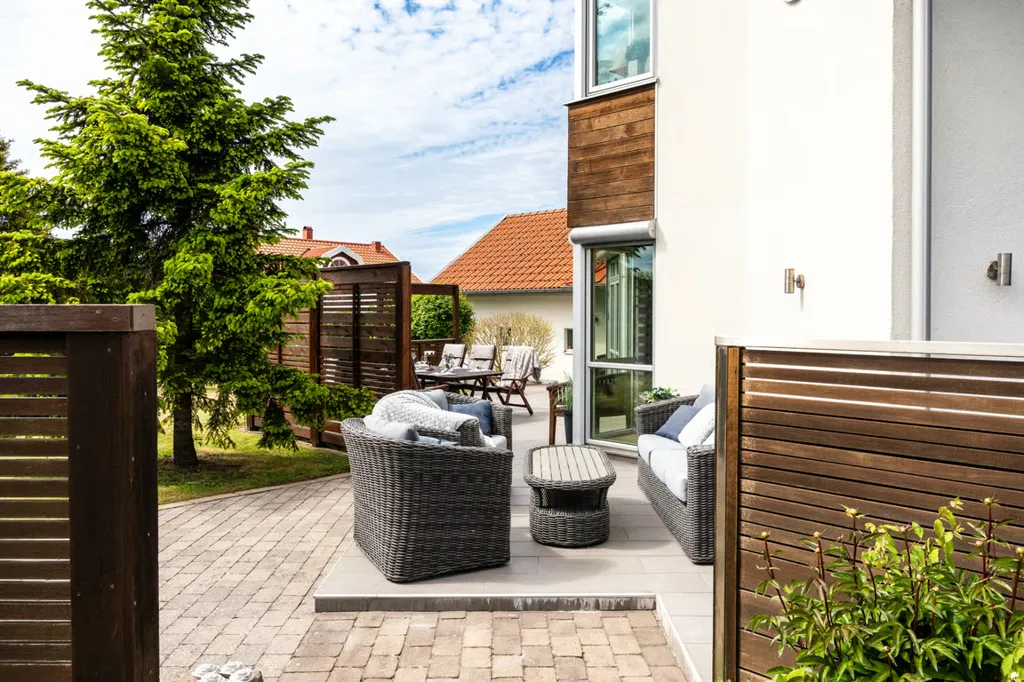 Terrasse - Architectural Villa with Sea View in Södra Näs