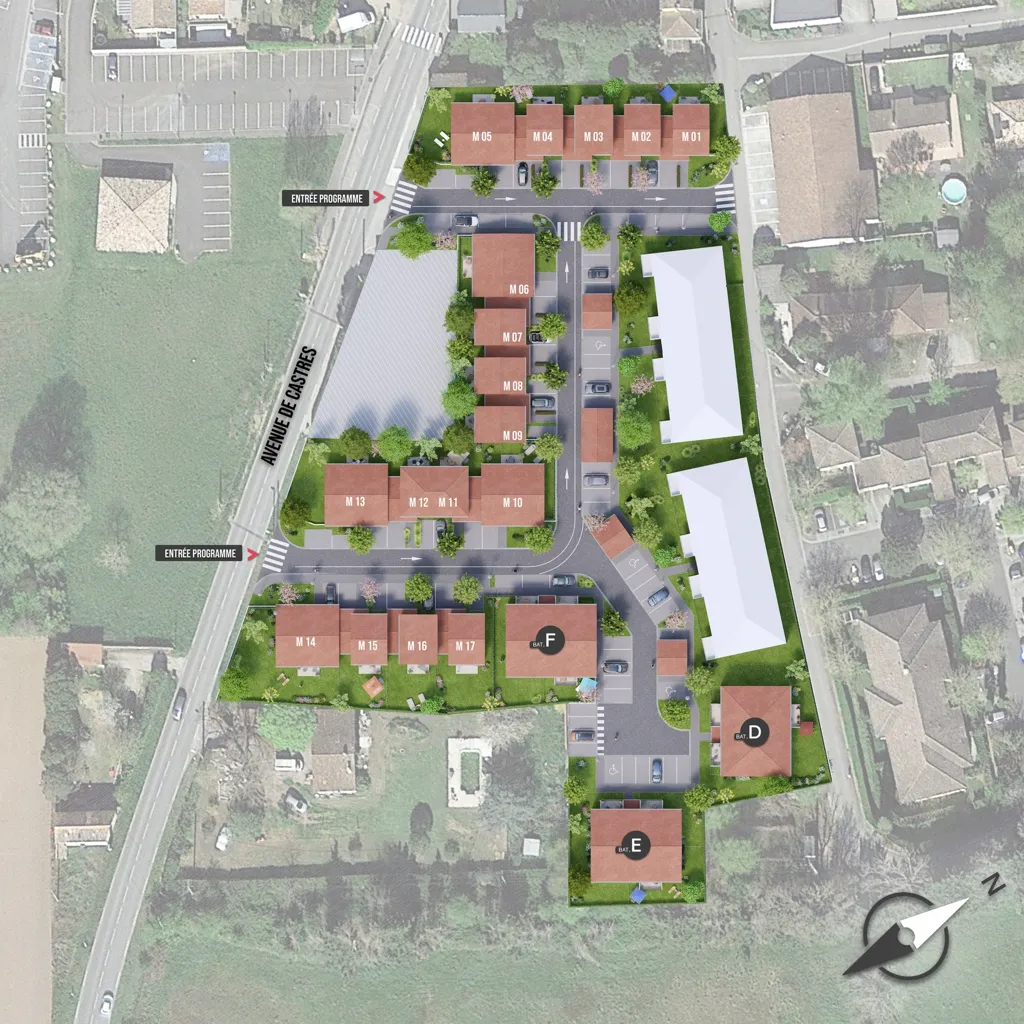 Plan - Appartement avec balcon au sud à Bessières