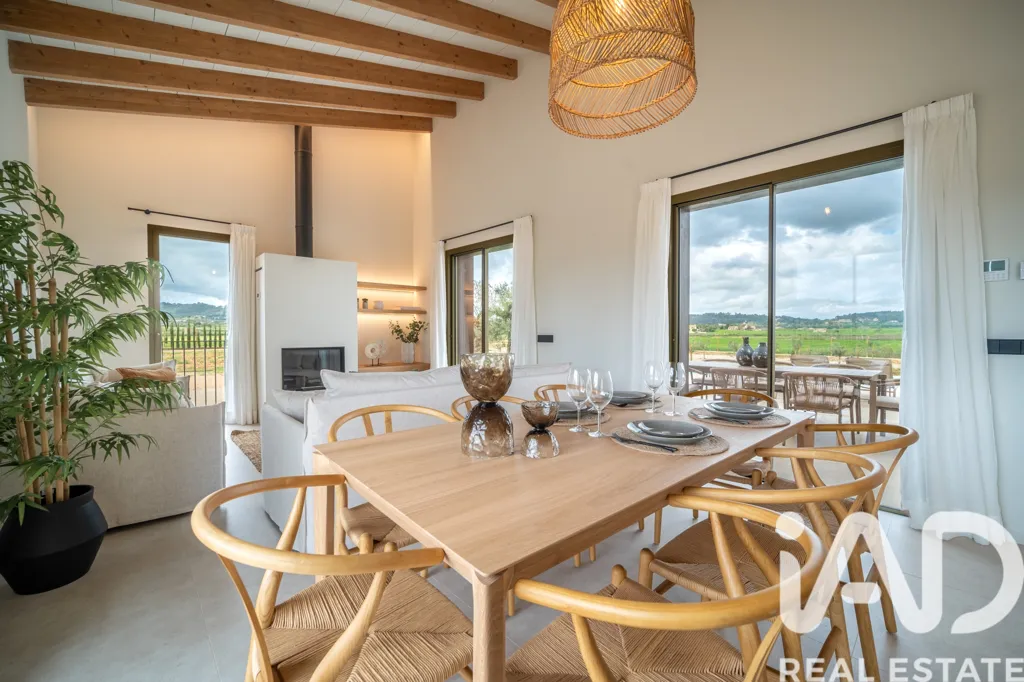 Dining Room - Contemporary Chalet with Pool in Sineu