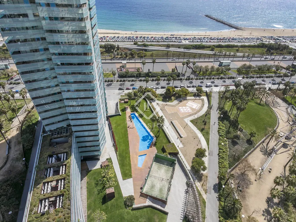 Aerial - Contemporary Apartment with Sea Views in Diagonal Mar