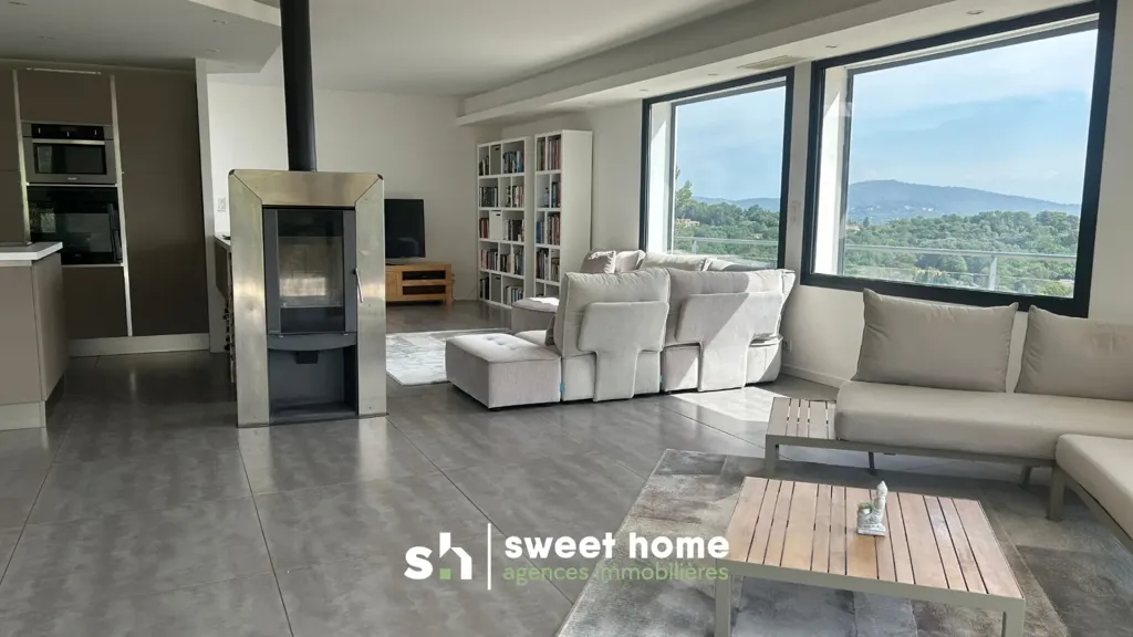 Soggiorno - Modern Villa with Panoramic View in Néoules