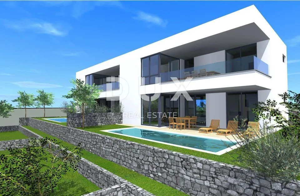 Modern Duplex with Pool in Malinska, Krk