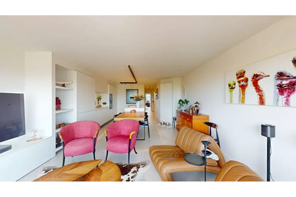 Séjour - Appartement Moderne avec Vue Panoramique à Duinbergen