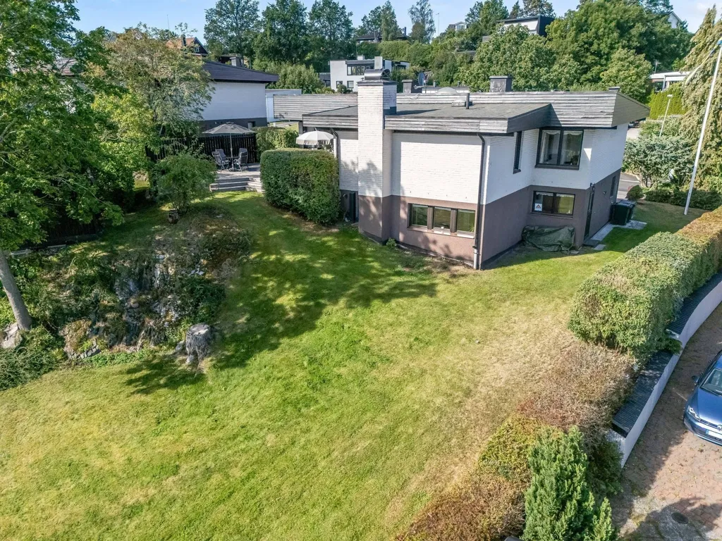 Vue aérienne - Architectural Villa with Garden in Norrköping