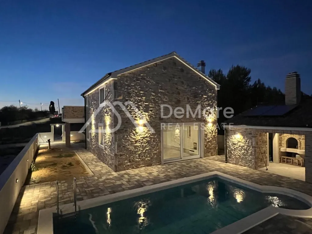 Piscina - Dalmatian Stone Villa with Pool in Vrsi, Zadar