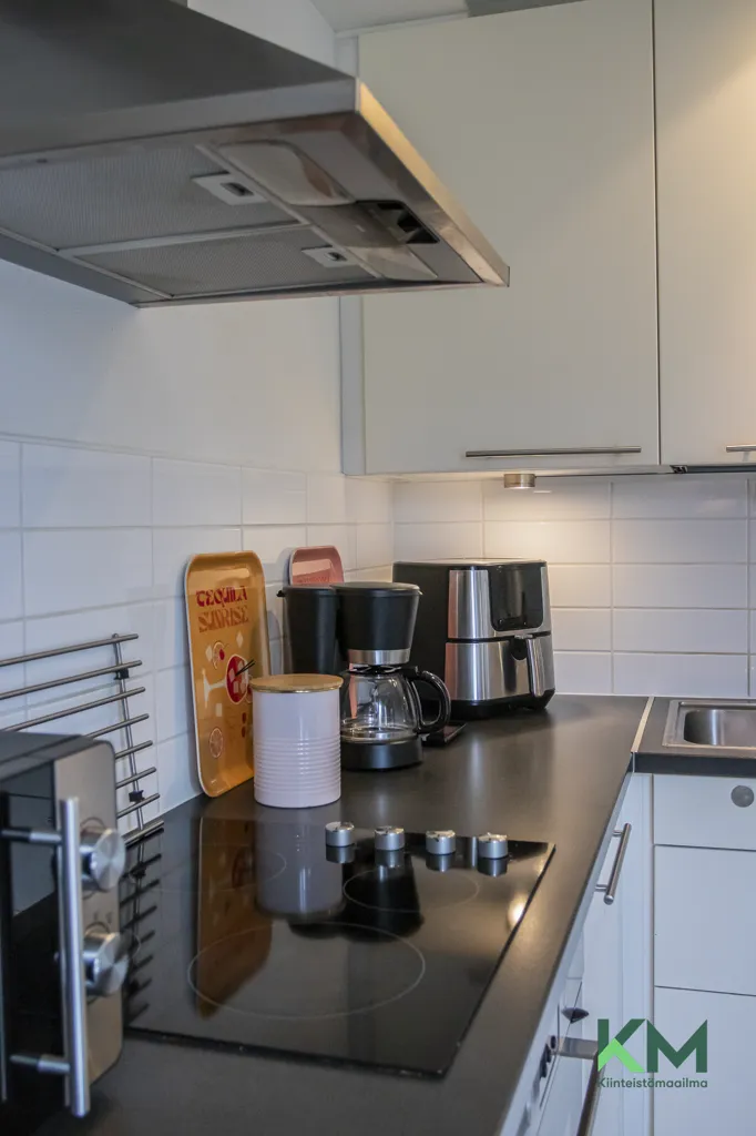 Cucina - Modernised Apartment with Garden View in Savonlinna