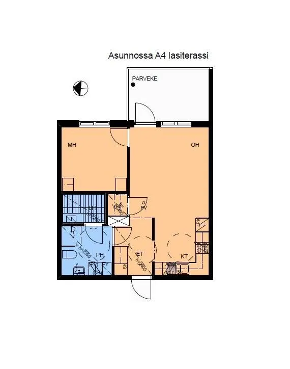 Floor Plan - Apartment with Balcony in Keljo, Jyväskylä