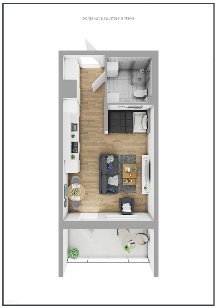 Plan - Spacious 1-Bedroom Flat with Balcony in Espoo