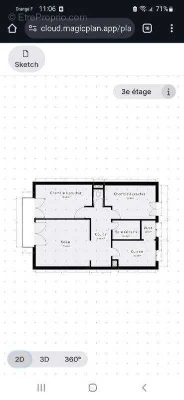 Planimetria - Bright Flat with Terrace in Draguignan