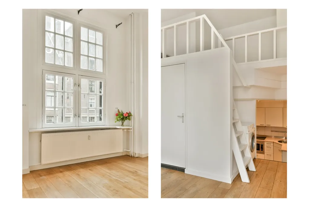 Elutuba - Split-Level Apartment with Water View in Amsterdam