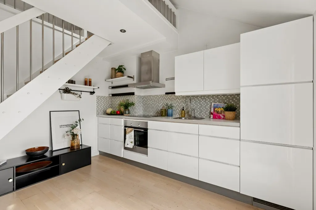 Köök - Loft Apartment with Rooftop Terrace in Frogner