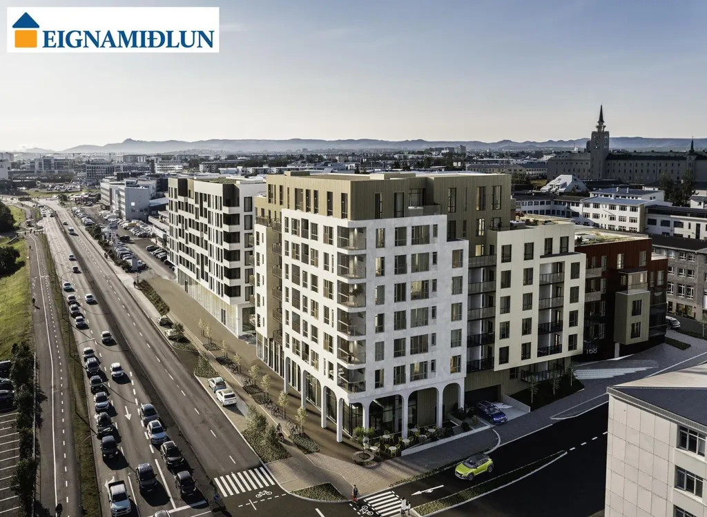 Õhuvaade - New Apartment with Mountain Views in Reykjavik