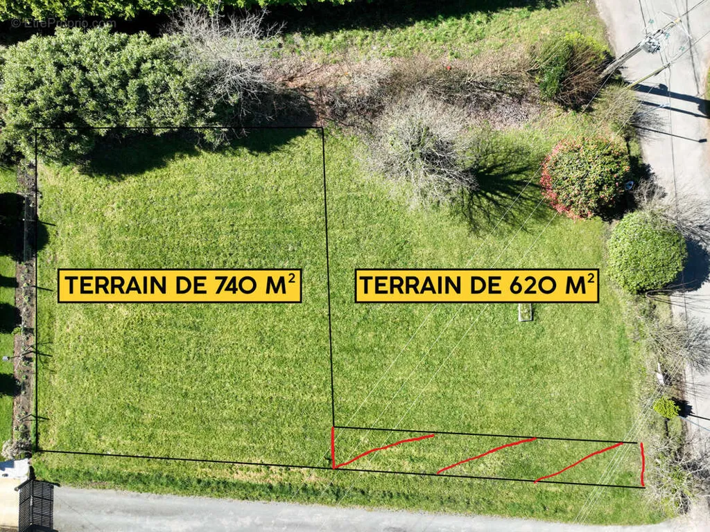 Vue aérienne - Terrain à Bâtir en Impasse à Melgven