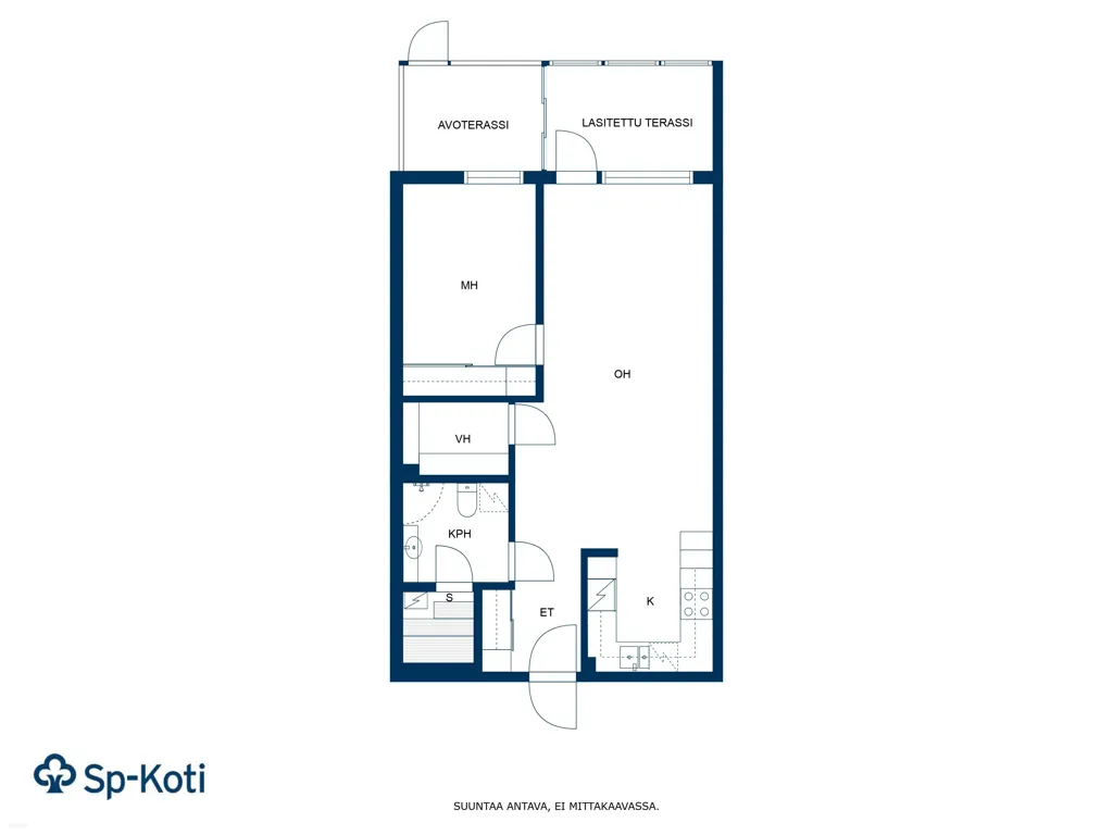 Plaan - Apartment with Balcony in Lappeenranta Centre