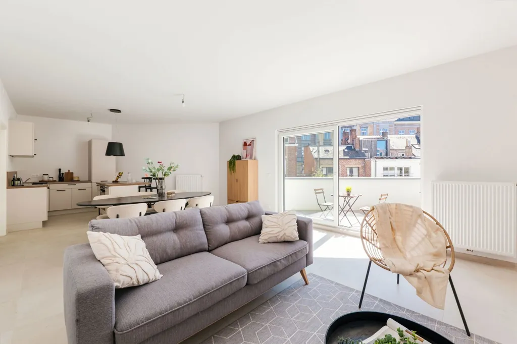 Salón - Apartment with Terrace in Namur City Centre